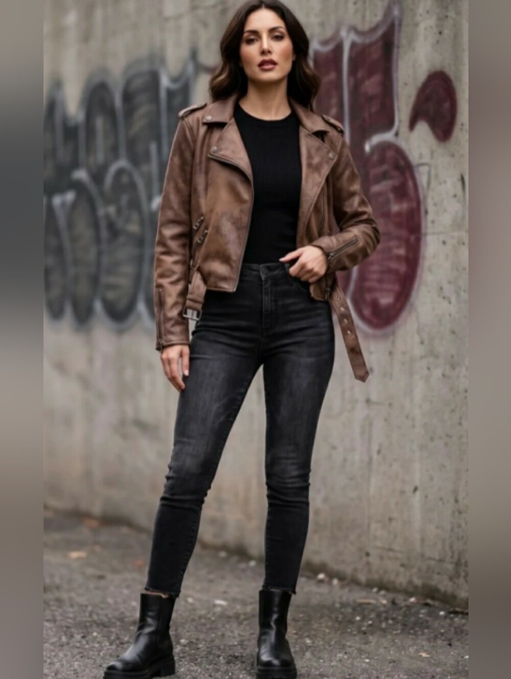 VELVET HEART BRUSHED FAUX LEATHER JACKET